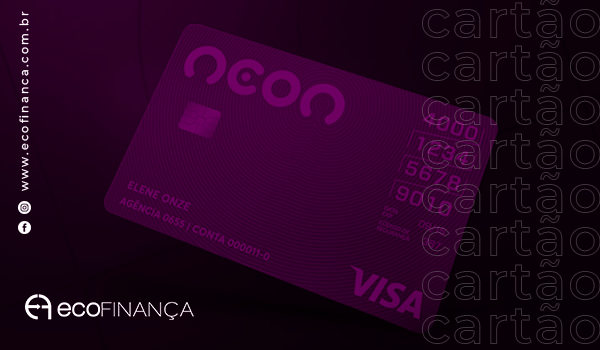 Cartão de crédito Neon Visa Internacional.
