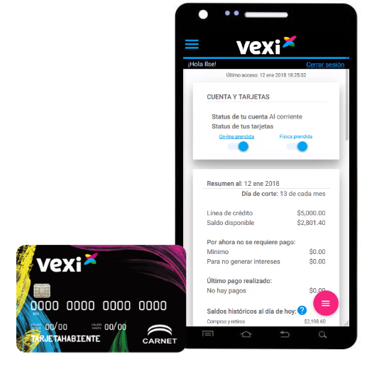 Tarjeta de Crédito Vexi